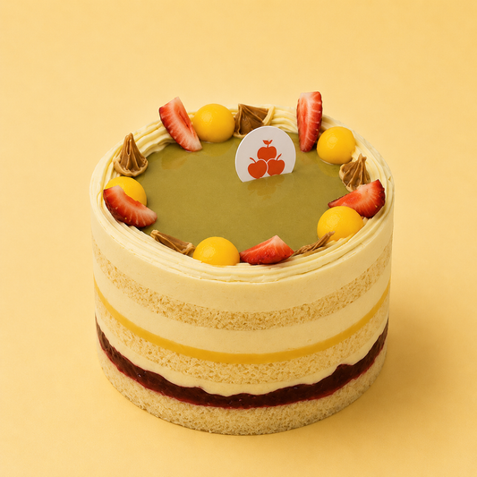 Pistachio Lemon Berry Cake