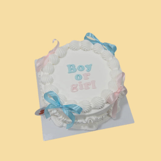 Baby Shower Cake / Boy Or Girl Ribbon