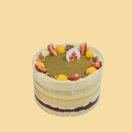 Pistachio Lemon Berry Cake